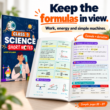 Class 9 Science Handwritten Notes 2.0 – CBSE 2026-27 | Physics, Chemistry & Biology Colour-Coded Notes (Copy)