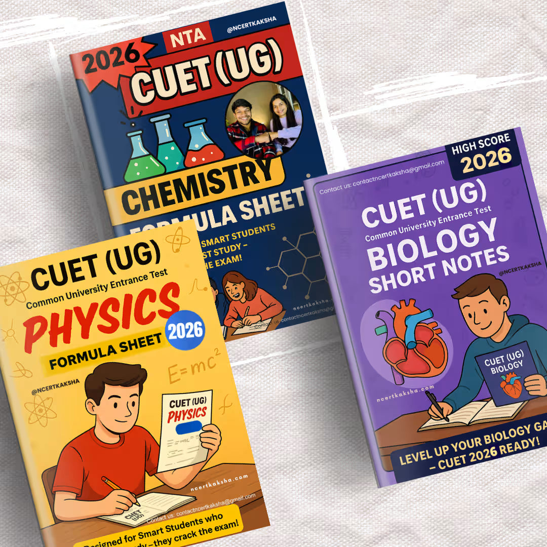 CUET Physics + Chemistry + Biology Formula Sheet / Book | CUET Physics + Chemistry + Biology Topper's Notes