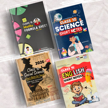 Class 10 Maths + Science + SST + English Handwritten Notes – 4-Subject Combo, CBSE 2026-27 — cover page
