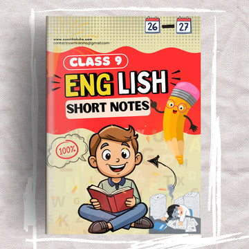 Class 9 English handwritten notes — cover page