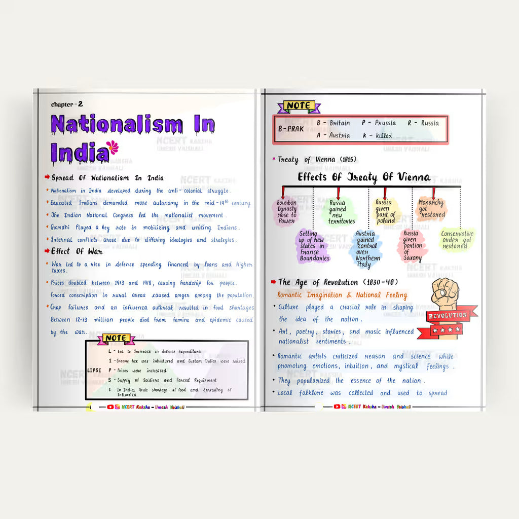 Class 10 Social Science (SST) Handwritten Notes CBSE 2026-27 – NCERT Kaksha