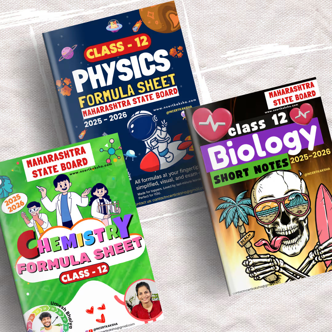 Class 11 Physics chemistry Biology Formula Sheet / Book / Topper Notes / Short Notes Maharashtra state board 