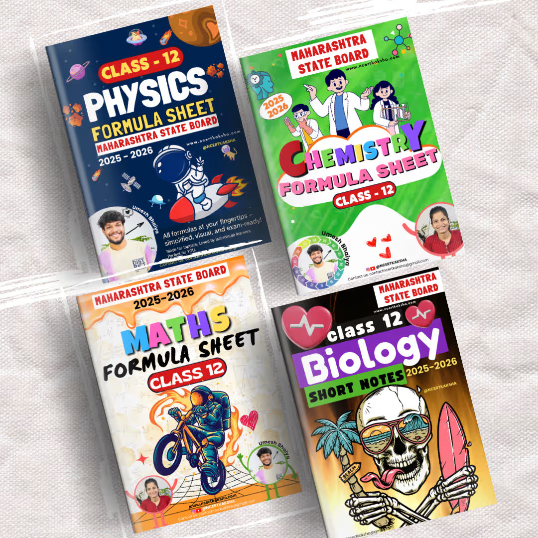 Class 11 Physics chemistry Biology Maths Formula Sheet / Book / Topper Notes / Short Notes Maharashtra state board 