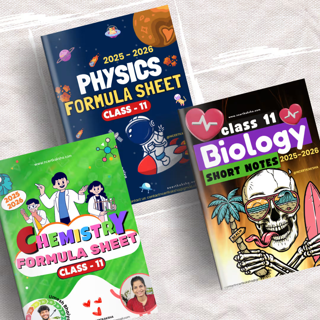 Class 11 Physics chemistry Biology (PCB) Formula Sheet 