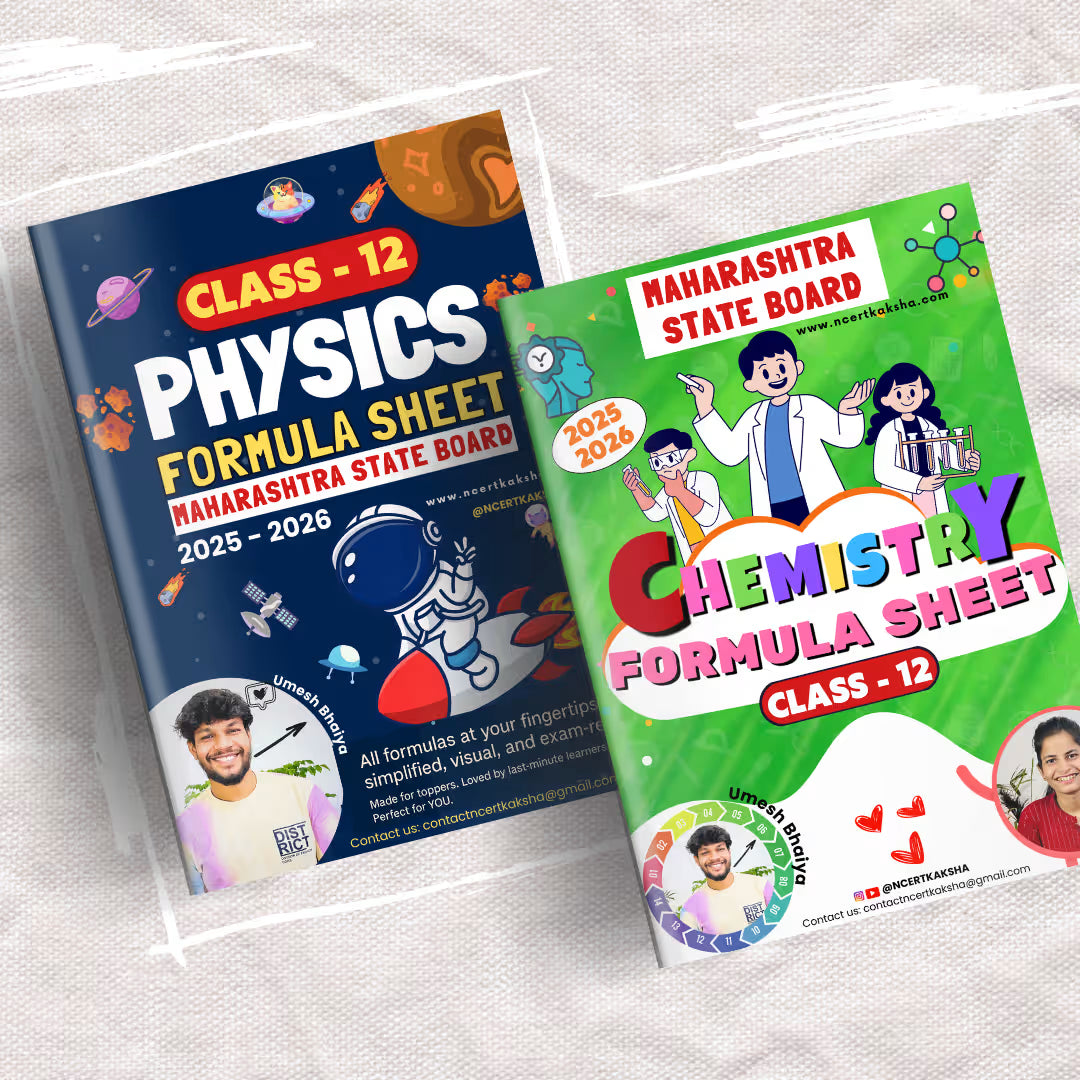Class 11 Physics chemistry Formula Sheet / Book / Topper Notes / Short Notes Maharashtra state board 