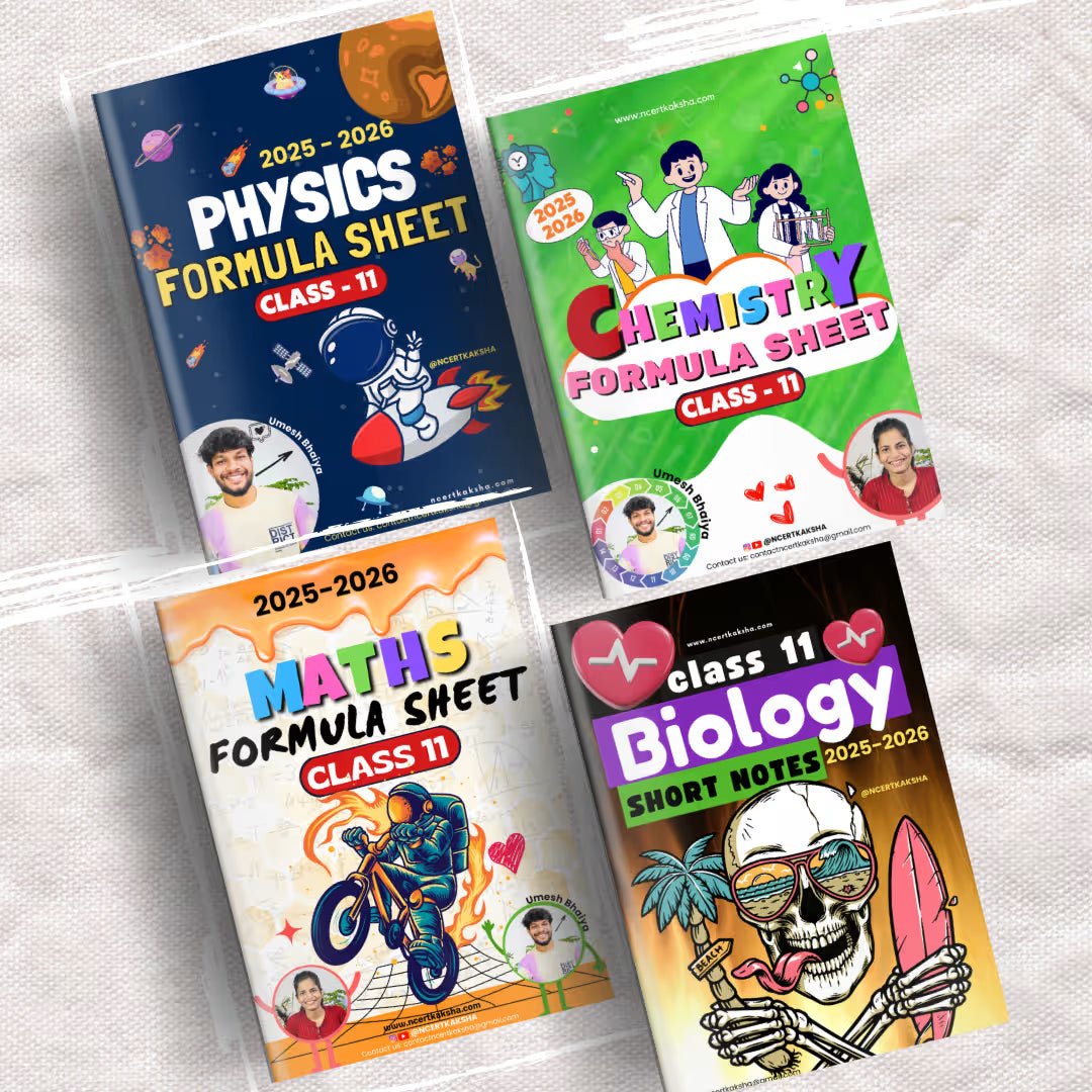 Class 11 Physics chemistry Maths Biology (PCMB) Formula Sheet 