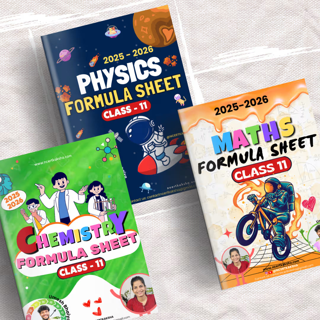 Class 11 Physics chemistry Maths (PCM) Formula Sheet 