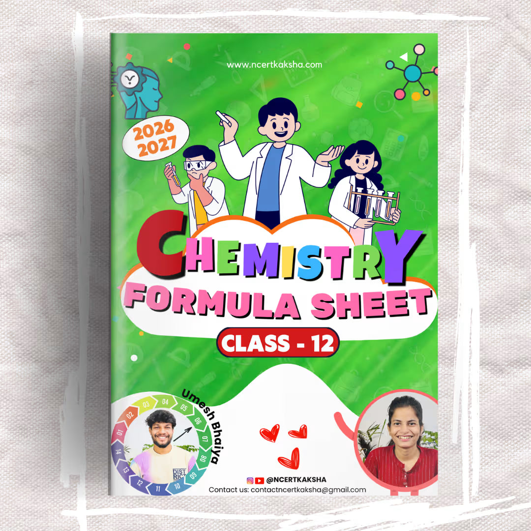 Class 12 Chemistry Formula Sheet / Book / Topper's Notes 2026-2027 by Ncert kaksha