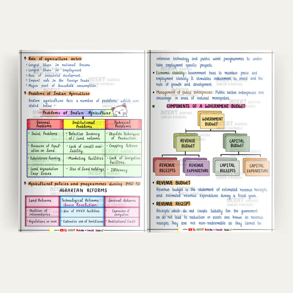 Class 12 Economics combo short Notes