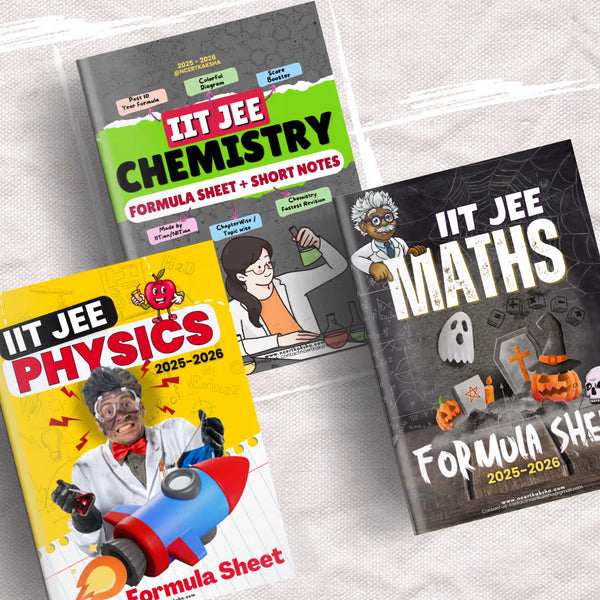 IIT JEE 2026 Physics Chemistry Mathematics Formula Sheet + Short Notes 