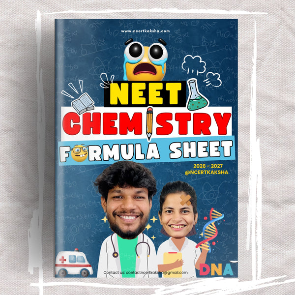NEET Chemistry Formula Sheet / Book / Topper's Notes / Short Notes / NEET Exam Preparation 2026-2027