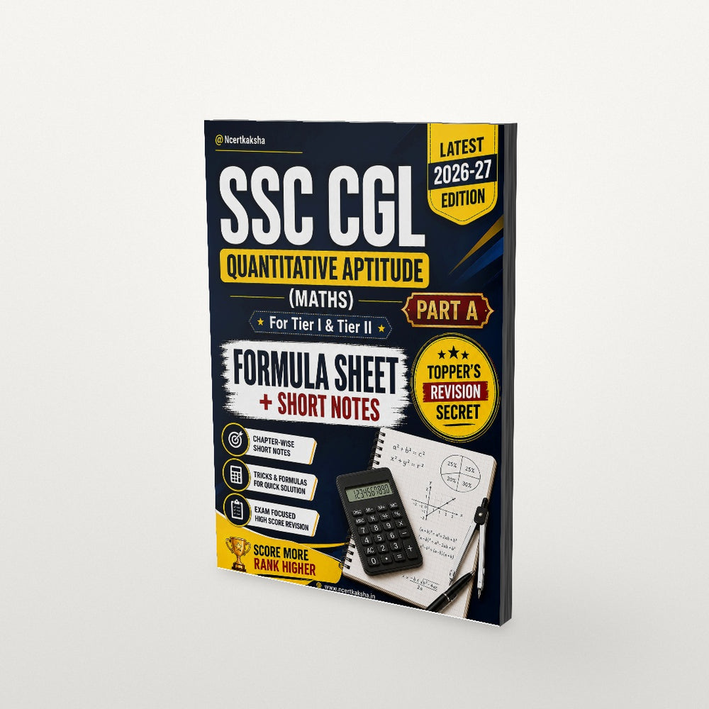 SSC CGL Maths Book 2026-27 — Quantitative Aptitude Formula Sheet + Short Notes, Part A
