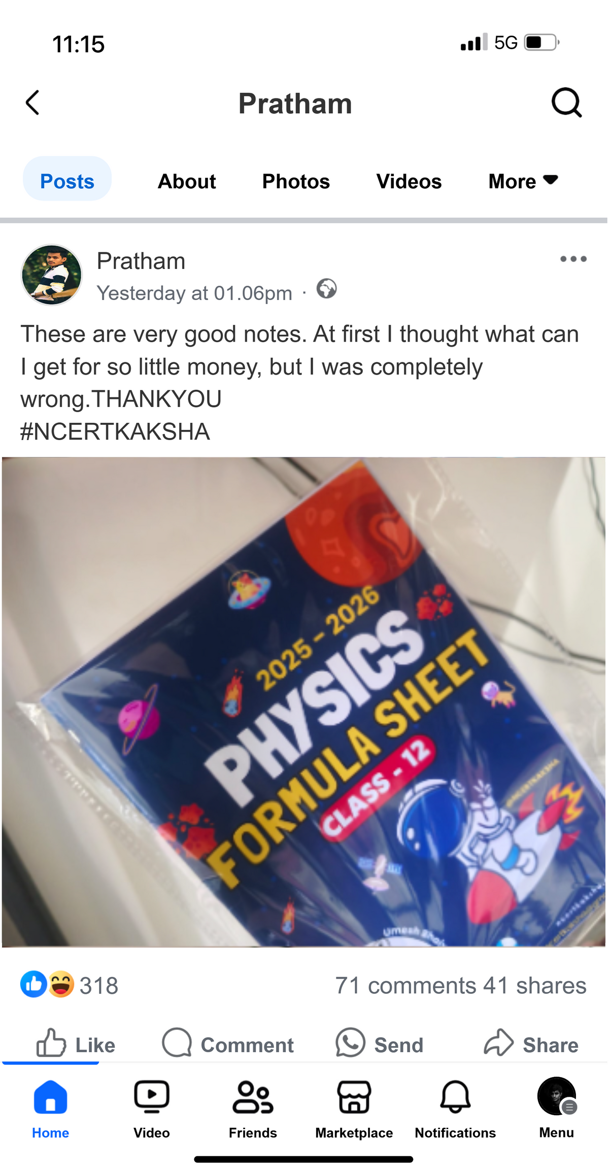 Student review image