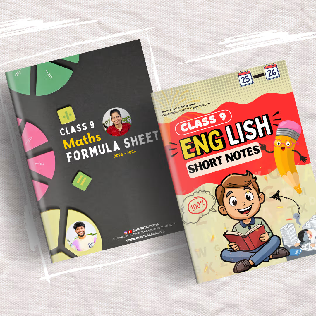Class 9 Maths + English Formula Sheet / Book | Class 9 Maths + English Topper's Notes